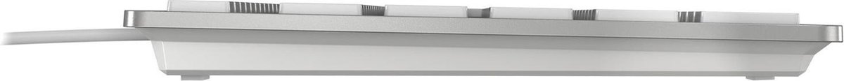 Cherry KC 6000 Slim USB Amerikaans Engels Zilver, - Wit