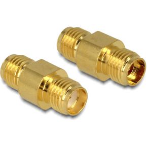 DeLOCK 88478 SMA SMA kabeladapter/verloopstukje - Goud