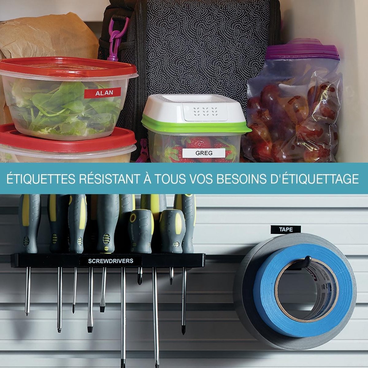 Dymo LW Duurzame D1 Label-Oranje (12 mm x 3 m) - Zwart