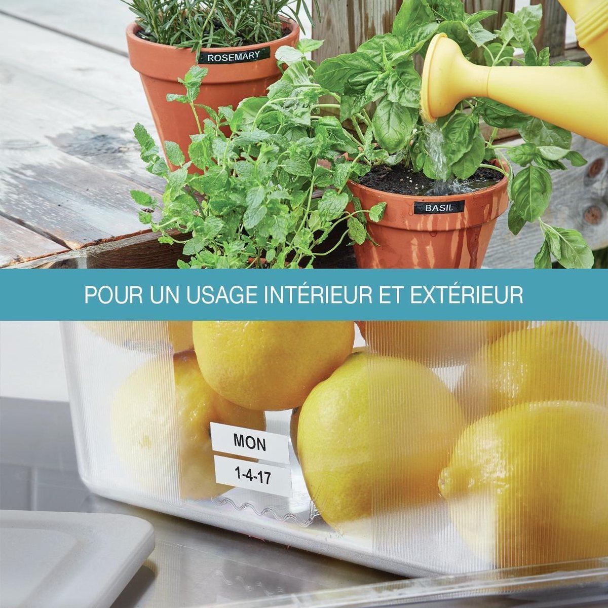 Dymo LW Duurzame D1 Label-Oranje (12 mm x 3 m) - Zwart