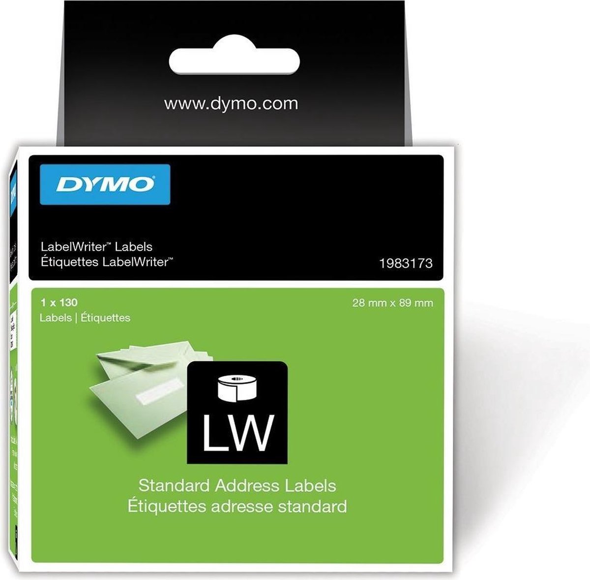 Dymo adres-etiketten 28 x 89 mm wit 1x 130