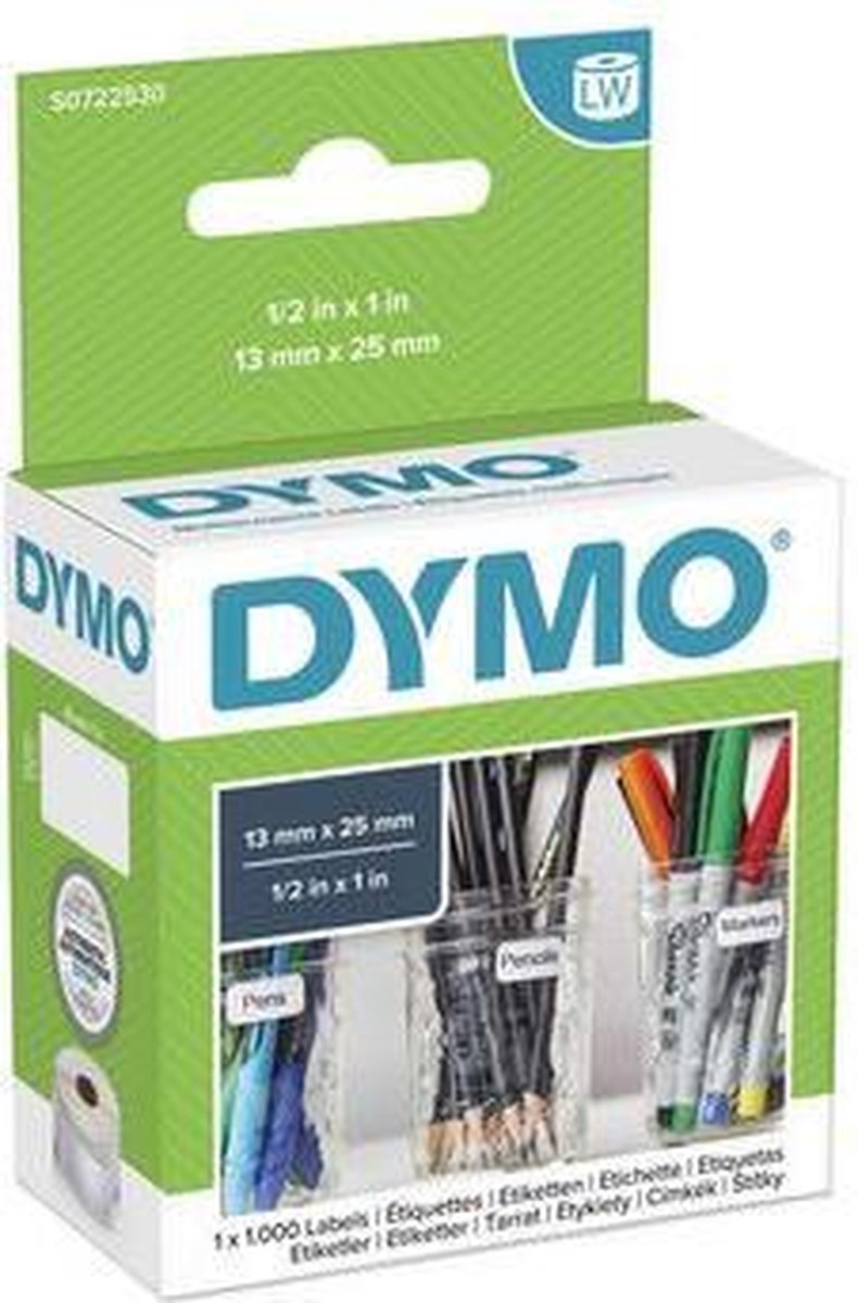 Dymo Etiketten 25 x 13 mm wit 1000 St. 11353