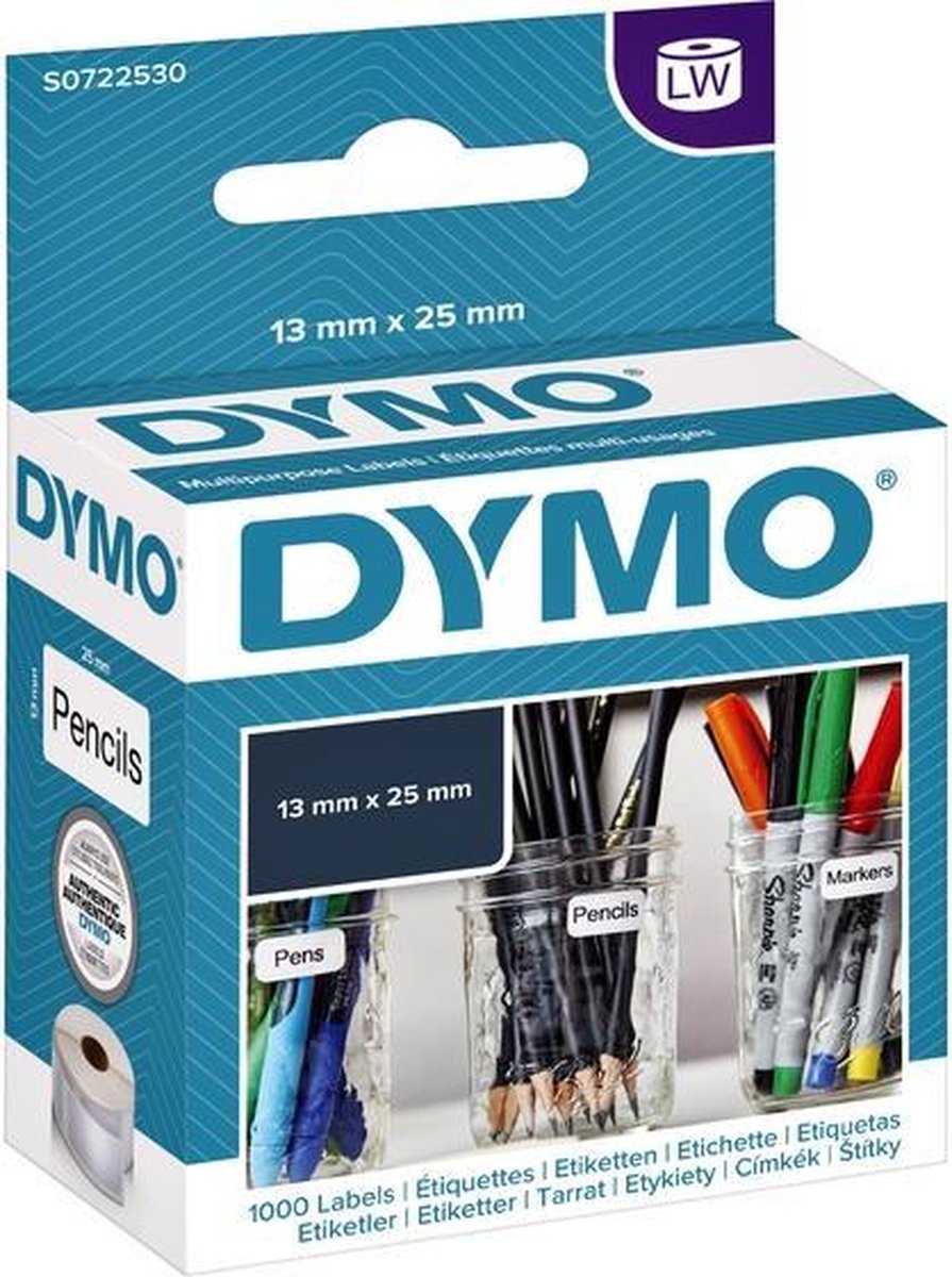 Dymo Etiketten 25 x 13 mm wit 1000 St. 11353