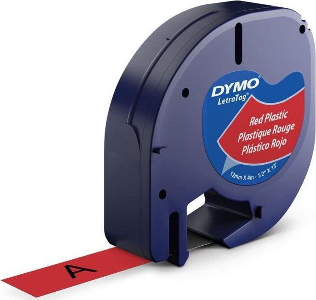 Dymo 12mm LetraTAG Plastic tape - [S0721630] - Rood