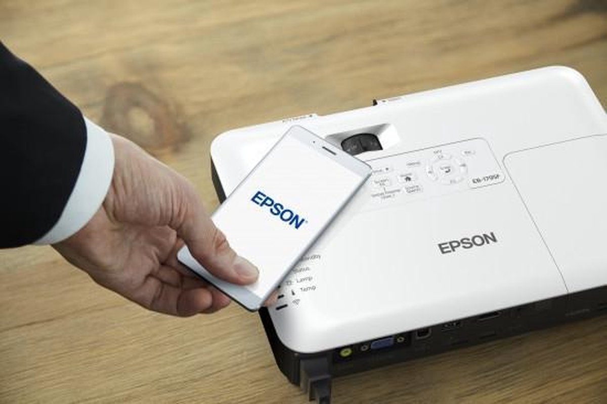 Epson EB-1780W 3000ANSI lumens 3LCD WXGA (1280x800),Wit Desktopprojector - Zwart