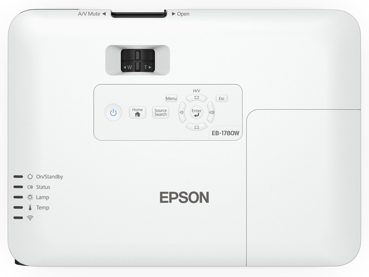 Epson EB-1780W 3000ANSI lumens 3LCD WXGA (1280x800),Wit Desktopprojector - Zwart