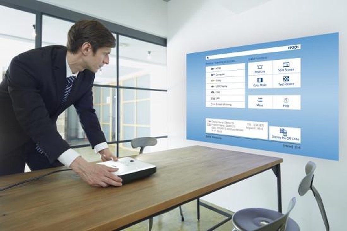 Epson EB-1780W 3000ANSI lumens 3LCD WXGA (1280x800),Wit Desktopprojector - Zwart