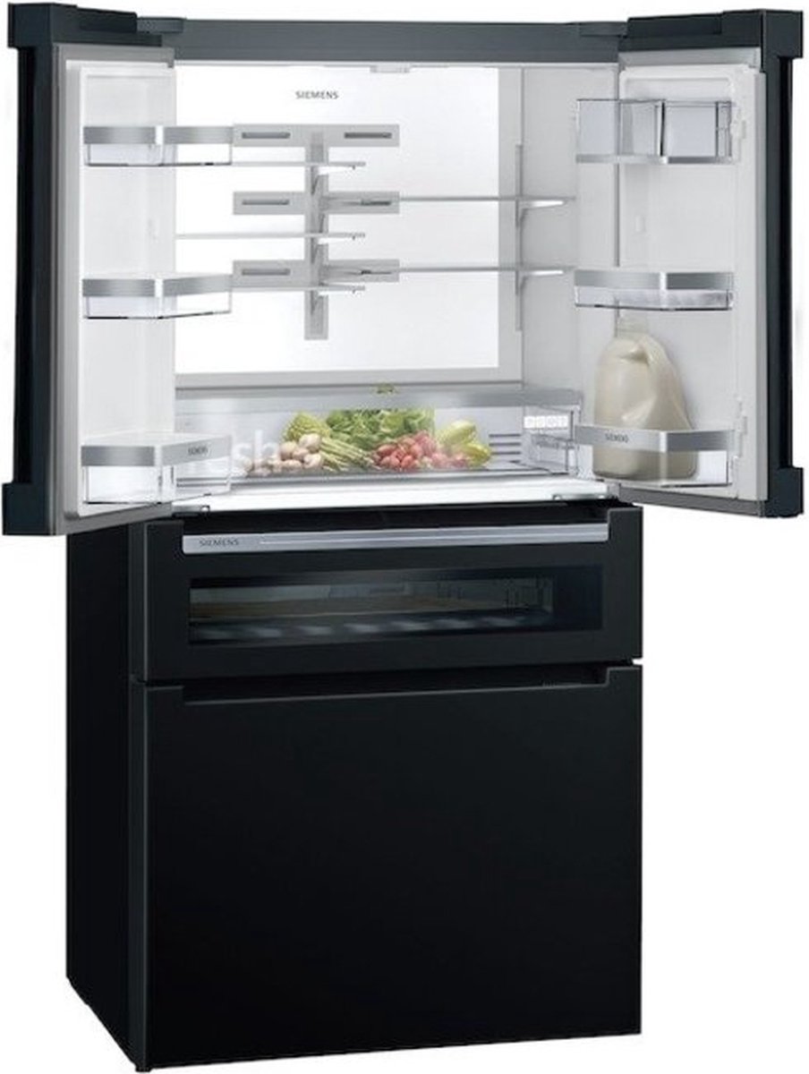 Siemens - Frigorífico Americano IQ700 Con Puerta De Cristal - KF96RSBEA Cristal negro - Zwart