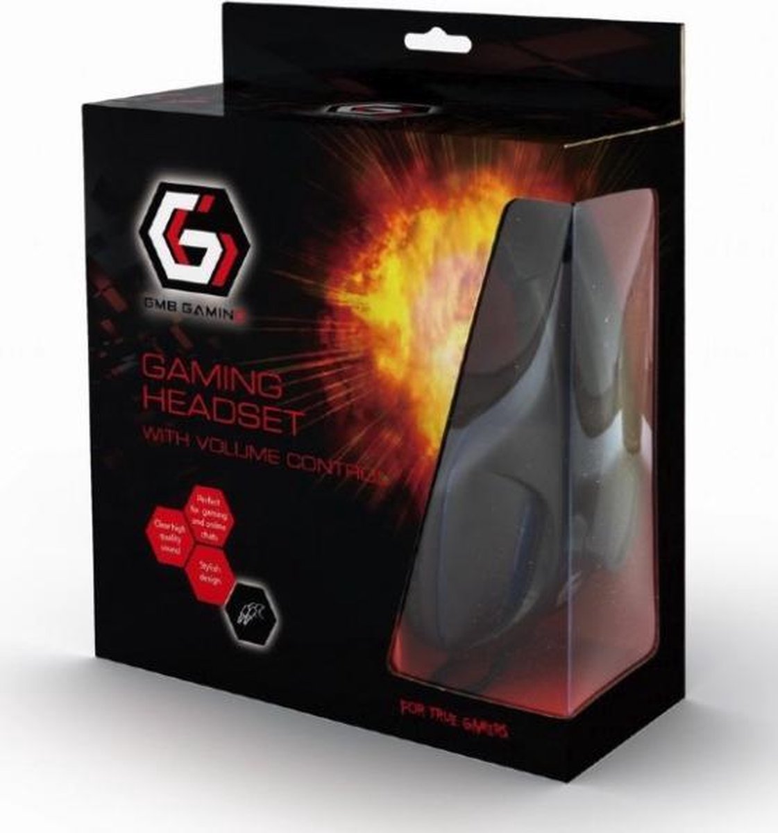 Gembird GHS-04 hoofdtelefoon Stereofonisch Hoofdband - Zwart