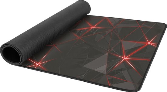 Genesis Carbon 500 Maxi Flash, Rood Game-muismat - Zwart