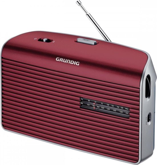 Grundig Music 60 rood/zilver - Plata