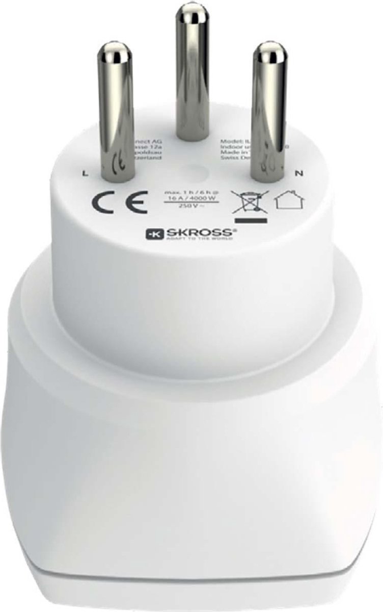 Hama Combo World to Israel netstekker adapter - Wit