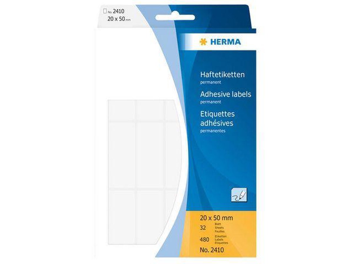 Herma multifunc. etik. wit 20x50 32 vel 111x170 480 stuks 2410