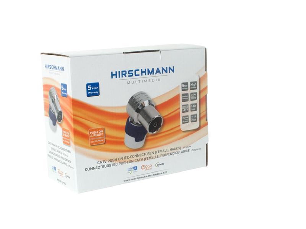Hirschmann Coaxconnector Female Wit/ - Blauw