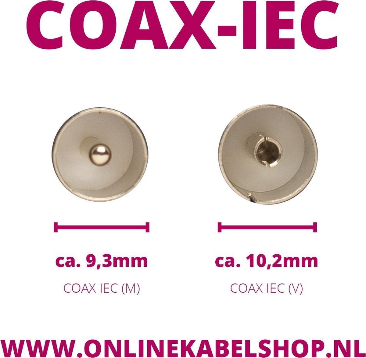 Hirschmann Coaxconnector Male - Blauw