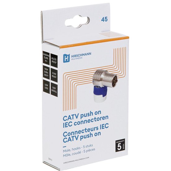 Hirschmann F-Connector Male Wit/ - Blauw