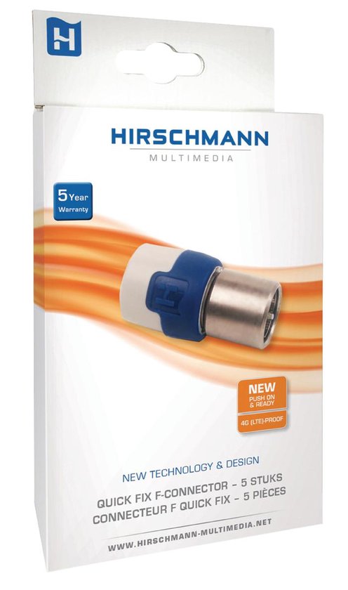 Hirschmann 695021145 coaxconnector - Blauw
