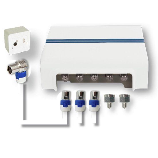 Hirschmann Aansluitset voor IN-HOME CAI versterkers - Wit