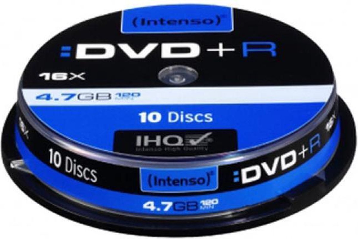 Intenso 1x10 DVDR 8.5GB 8x Speed. dubbel laags Cakebox
