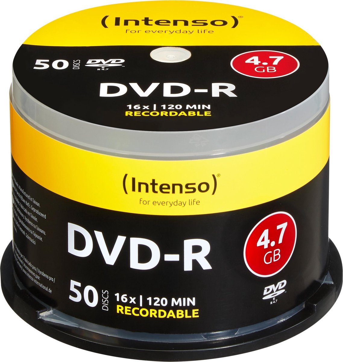Intenso 1x50 DVD-R 4.7GB 16x Speed. Cakebox