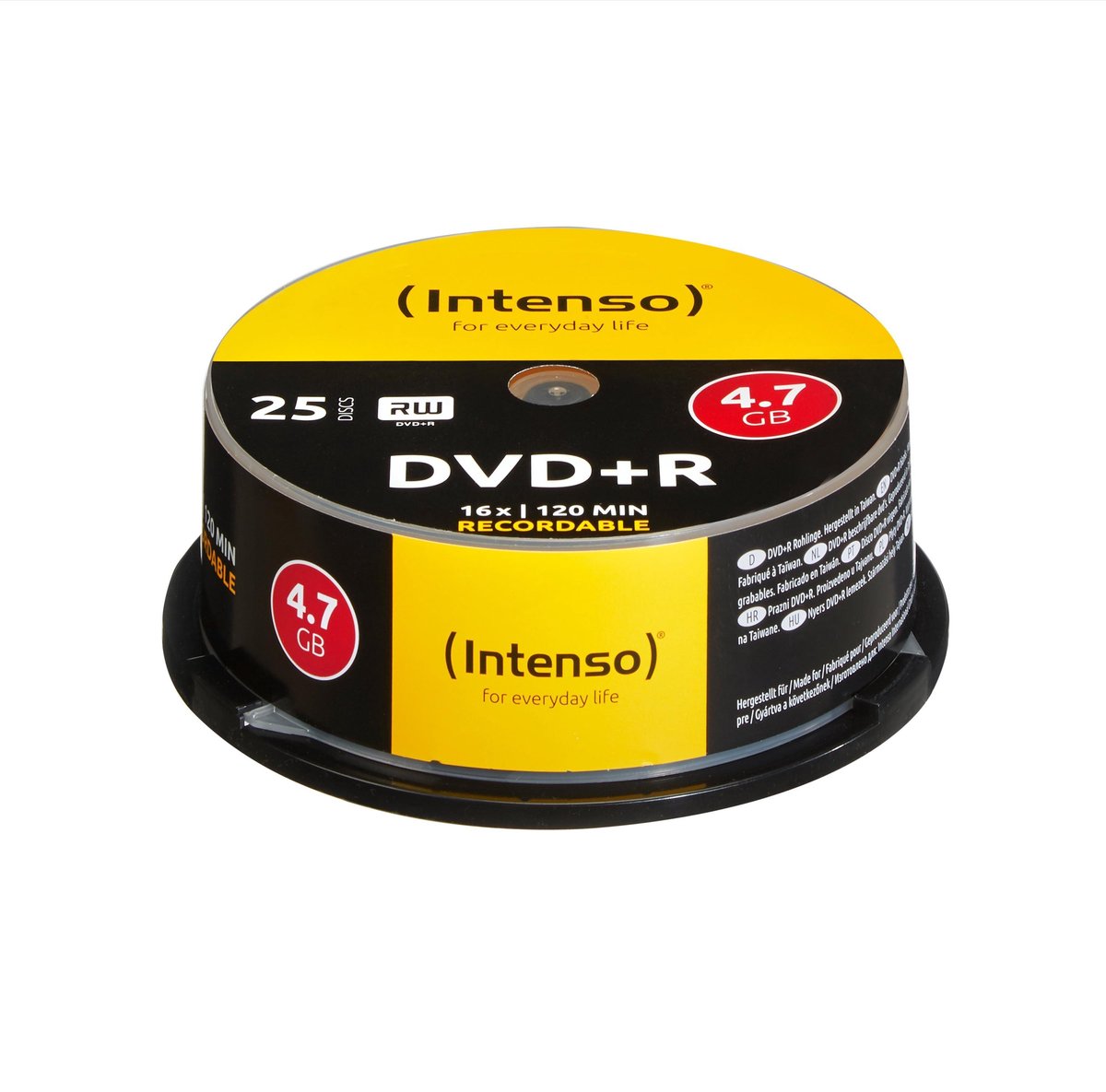 Intenso 1x25 DVDR 4.7GB 16x Speed. Cakebox