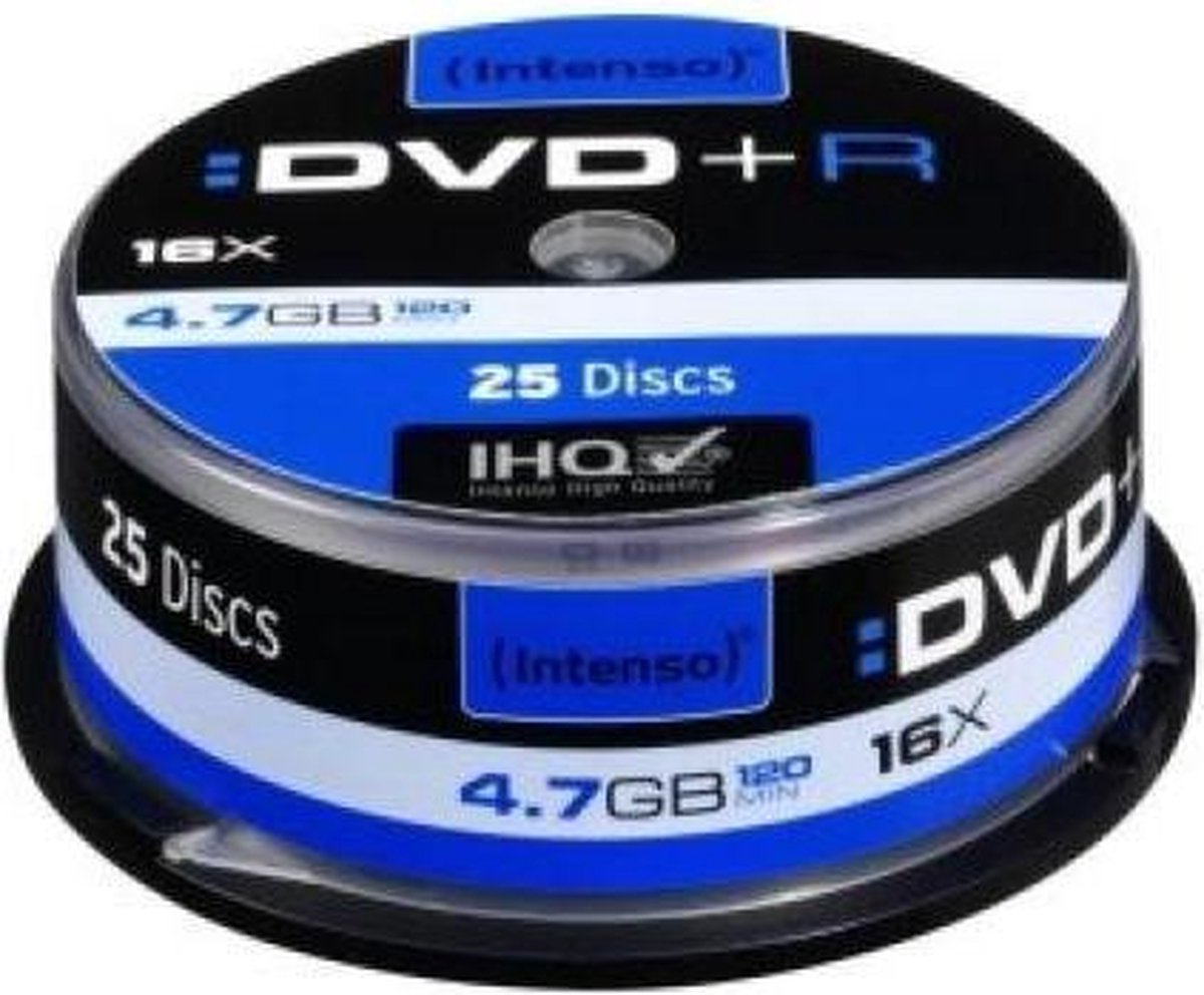 Intenso 1x25 DVDR 4.7GB 16x Speed. Cakebox