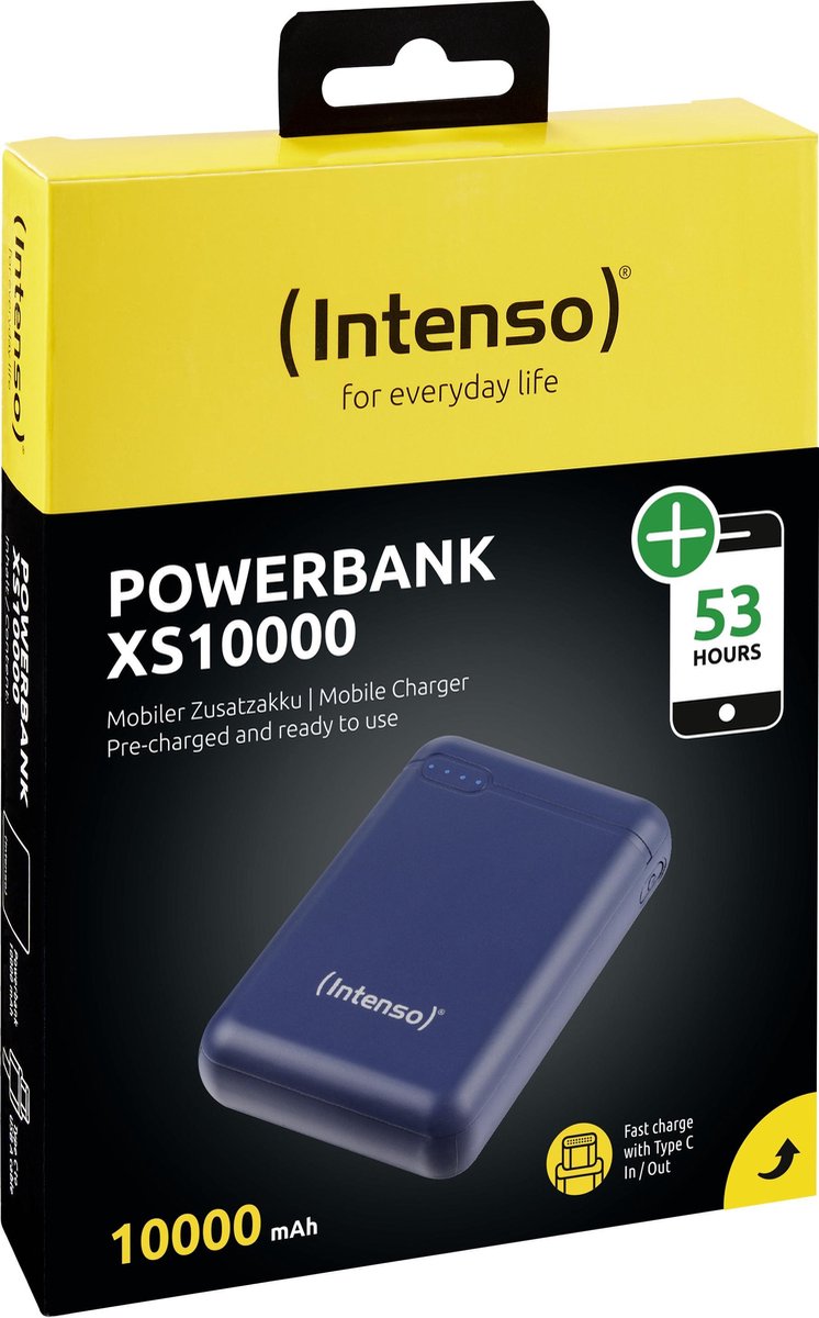Intenso XS10000 Powerbank 10.000 mAh - Blauw