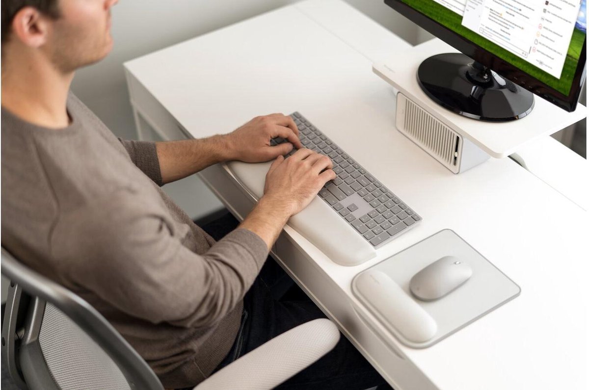 Kensington ErgoSoft Muismat met Polssteun - Grijs