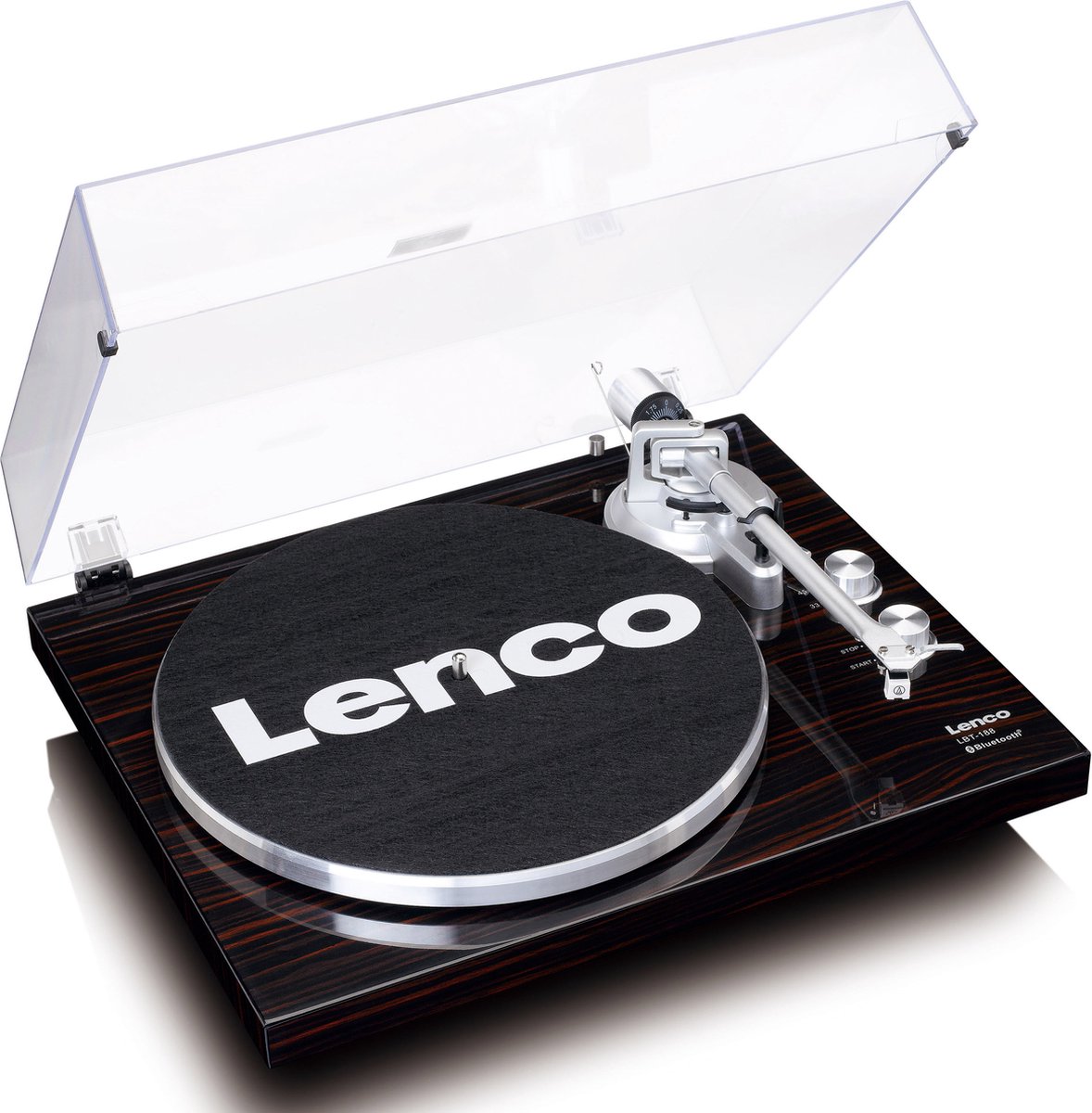 Lenco LBT-188 Draaitafel met riemaandrijving Walnoot - Bruin