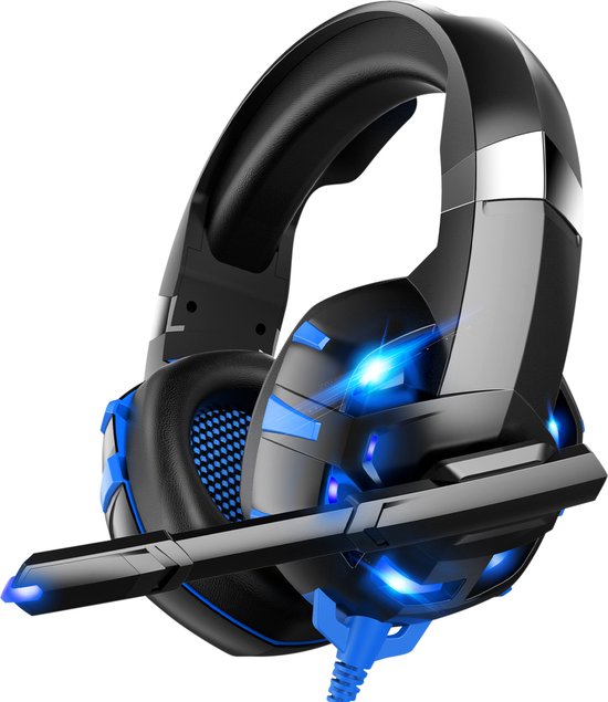 Strex Gaming Headset - PC + PS4 + Xbox One - Blauw