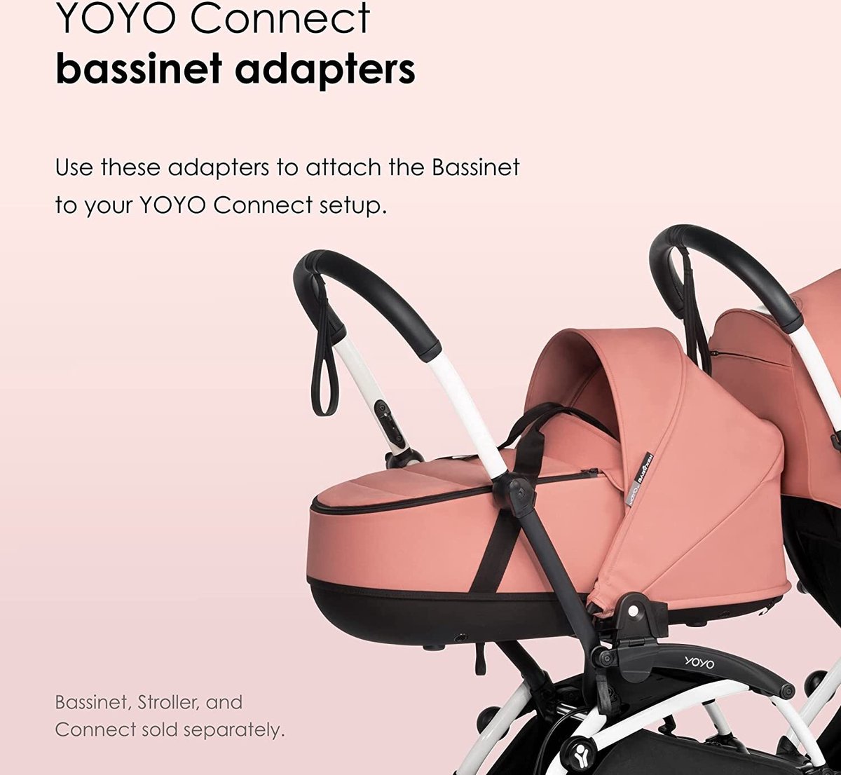 BABYZEN - Adaptadores De Capazo Para Chasis Connect Negro - Zwart