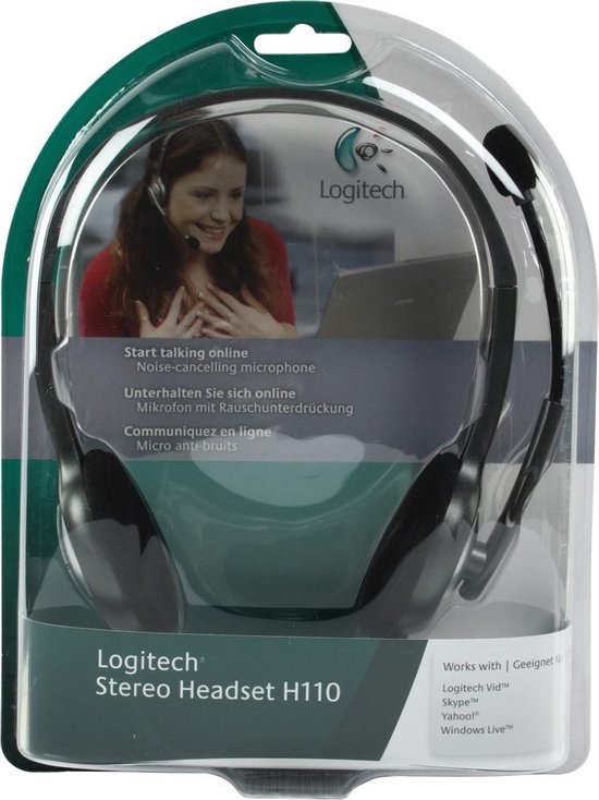 Logitech Headset H110 Stereo - Zwart