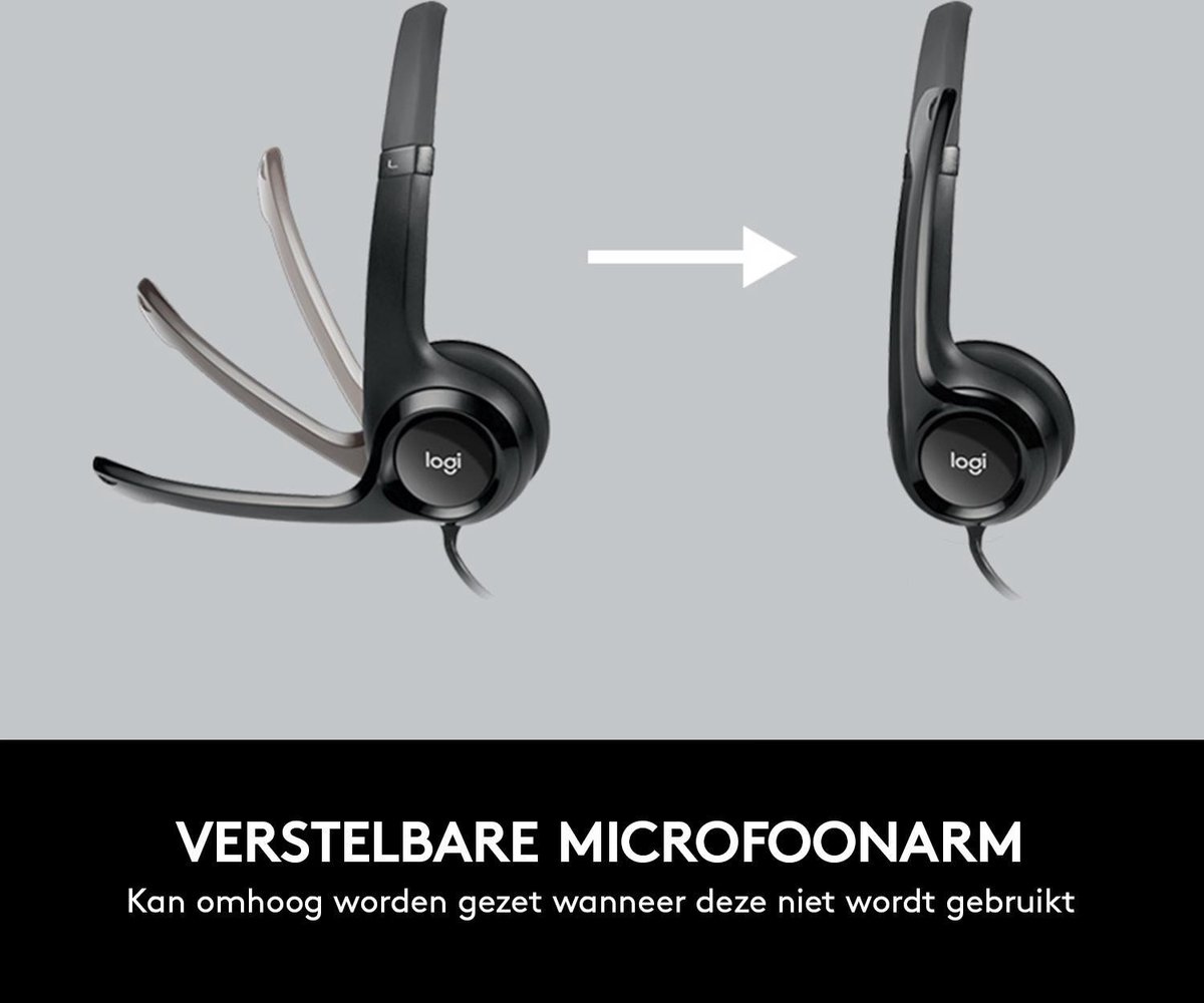 Logitech H390 Stereo USB-A Headset - Zwart