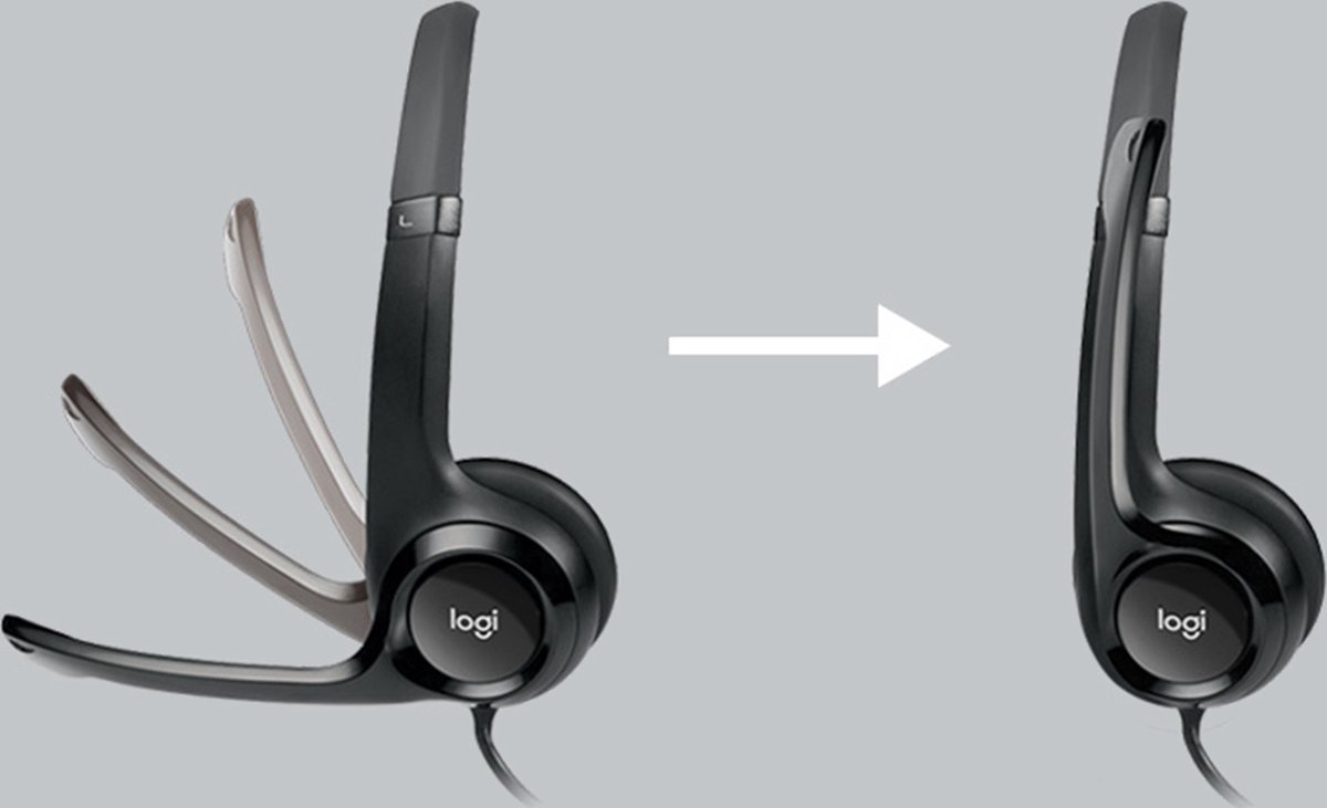 Logitech H390 Stereo USB-A Headset - Zwart