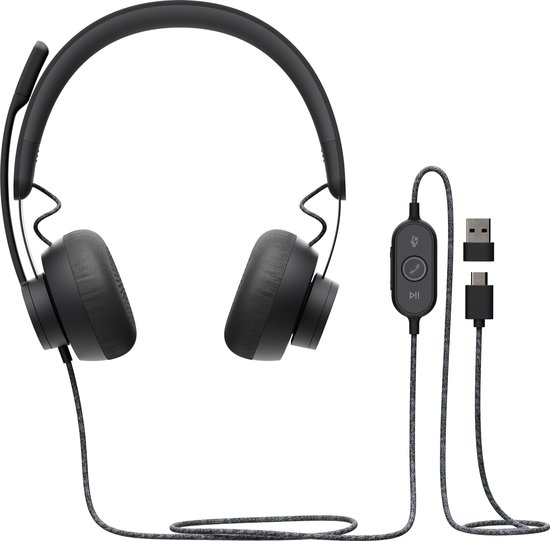 Logitech Zone Wired Headset Hoofdband - Zwart