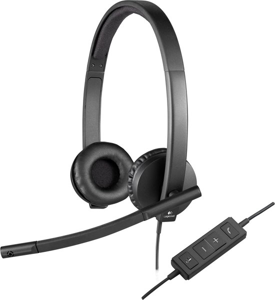 Logitech H570e Stereo USB-A Office Headset - Negro