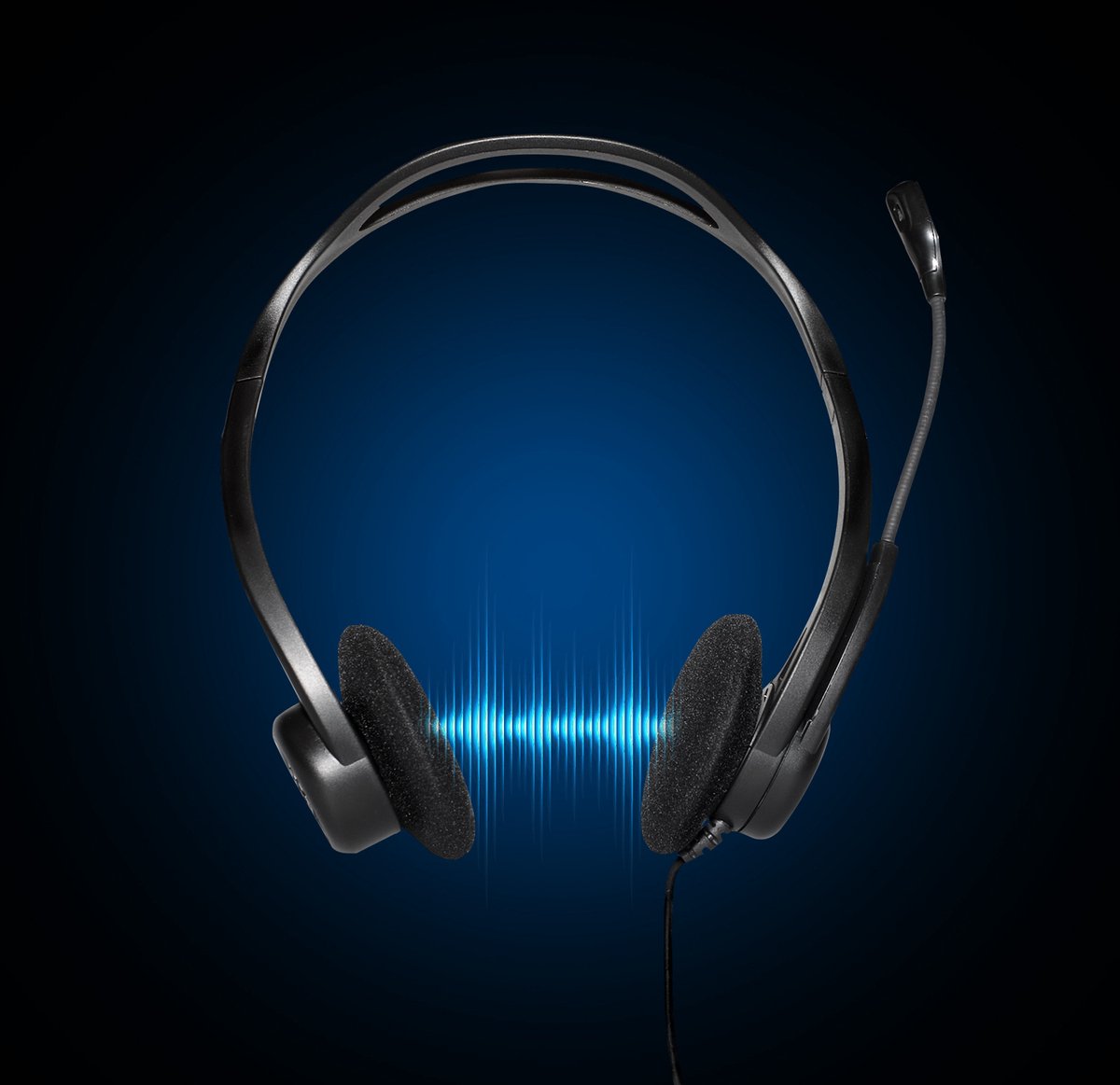 Logitech Headset PC 960 USB OEM - Zwart