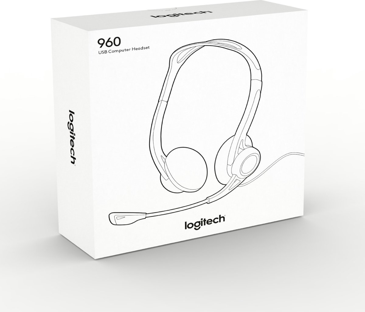 Logitech Headset PC 960 USB OEM - Zwart
