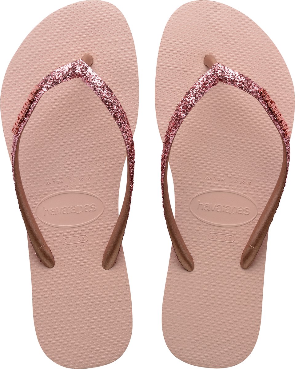 Havaianas - Chanclas De Dedo De Mujer Slim Glitter II - Rosa