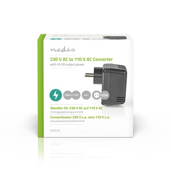 Nedis Stroomomvormer | 230 V AC - 110V AC | 45 W | Ongeaarde USA-Uitgang