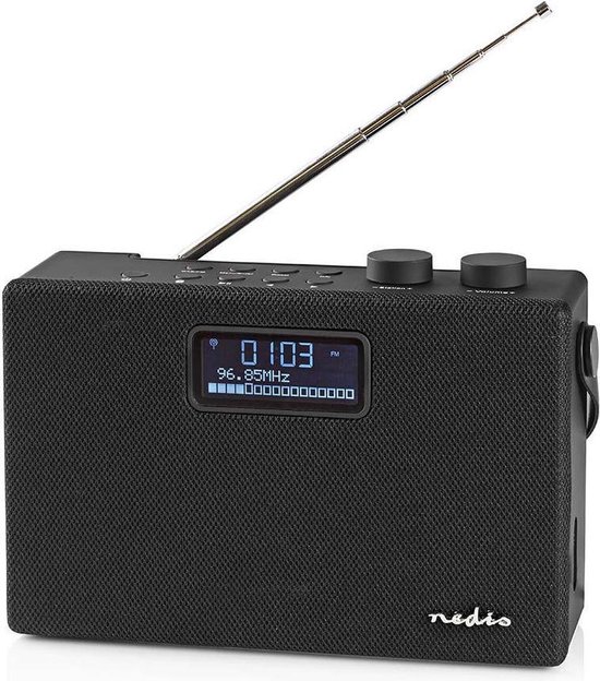 Nedis Digitale DAB+ radio | 15 W | FM | Bluetooth® | / - Zwart