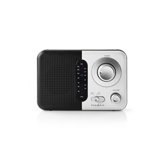 Nedis FM-radio | 2,4 W | Draaggreep | / wit - Zwart