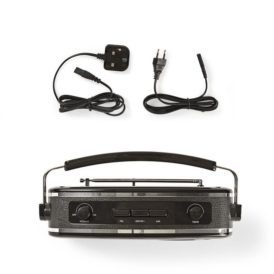 Nedis FM-radio | 4,5 W | Draaggreep | | - Zwart