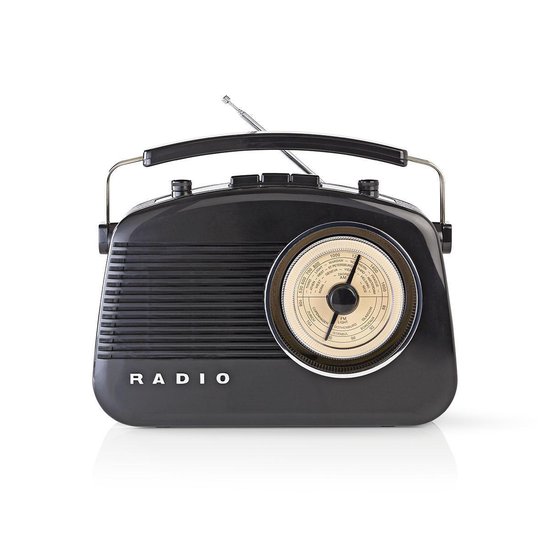 Nedis FM-radio | 4,5 W | Draaggreep | | - Zwart