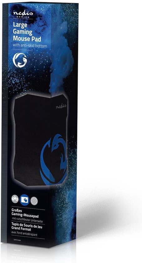 Nedis Gaming-Muismat | Antislip en Waterbestendige Onderkant | 287 x 244 mm - Zwart