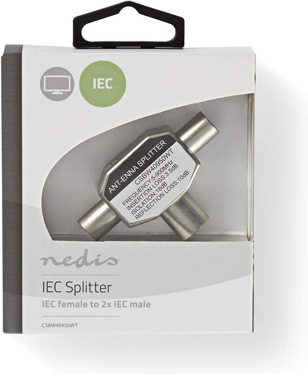 Nedis Adapter Coax | 2x IEC (coax) male - IEC (coax) female