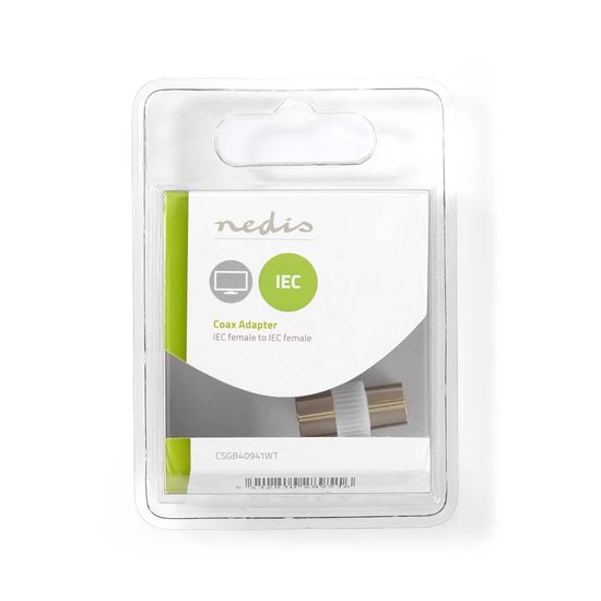 Nedis Coaxadapter | IEC (Coax) Female - IEC (Coax) Female | [CSGB40941WT] - Wit