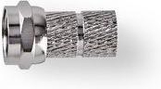 Nedis F-connector | Mannelijk | Voor 6,8mm-coaxkabels | 25 stuks | Metaal