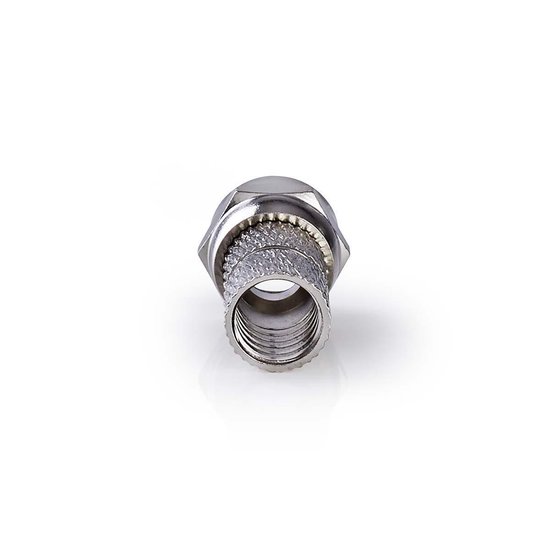 Nedis F-connector | Mannelijk | Voor 6,8mm-coaxkabels | 25 stuks | Metaal