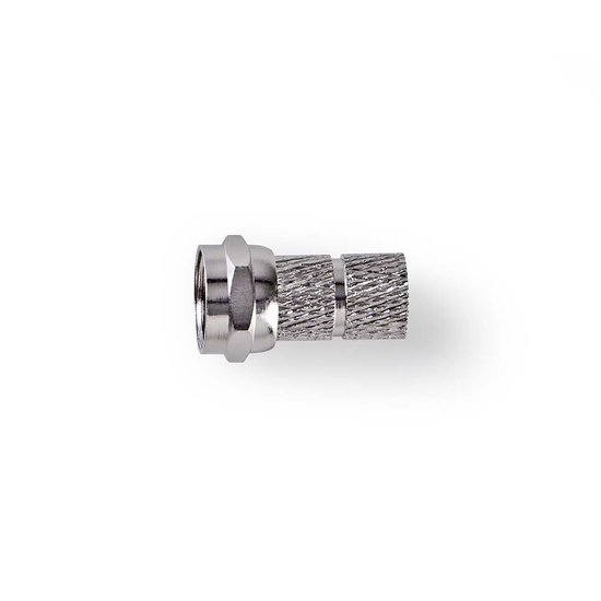Nedis F-connector | Mannelijk | Voor 6,8mm-coaxkabels | 25 stuks | Metaal